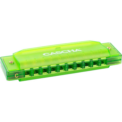 Cascha Fun Series 10-Hole Diatonic Harmonica - Transparent Green - Key of C