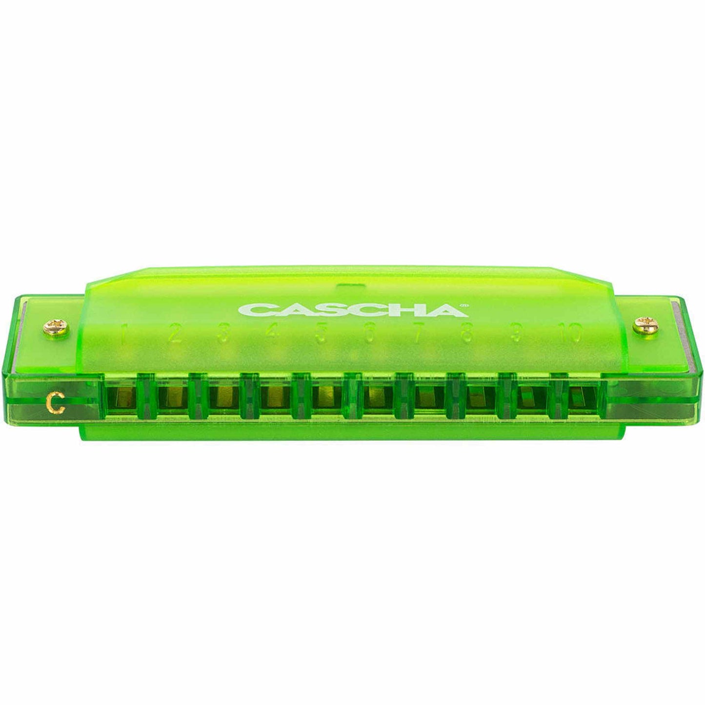 Cascha Fun Series 10-Hole Diatonic Harmonica - Transparent Green - Key of C