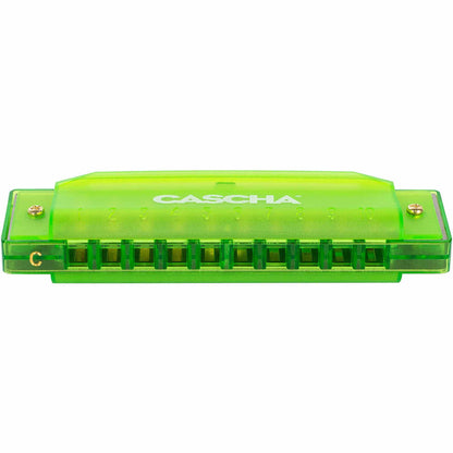 Cascha Fun Series 10-Hole Diatonic Harmonica - Transparent Green - Key of C