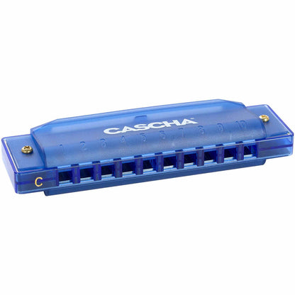 Cascha Fun Series 10-Hole Diatonic Harmonica - Transparent Blue - Key of C