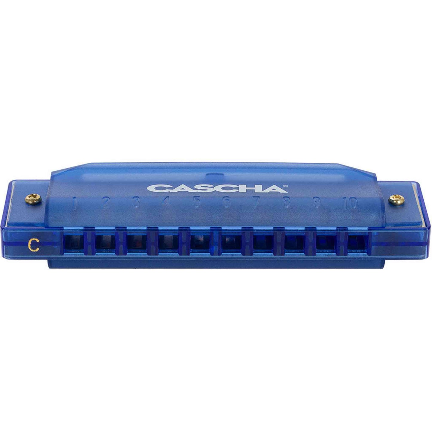 Cascha Fun Series 10-Hole Diatonic Harmonica - Transparent Blue - Key of C