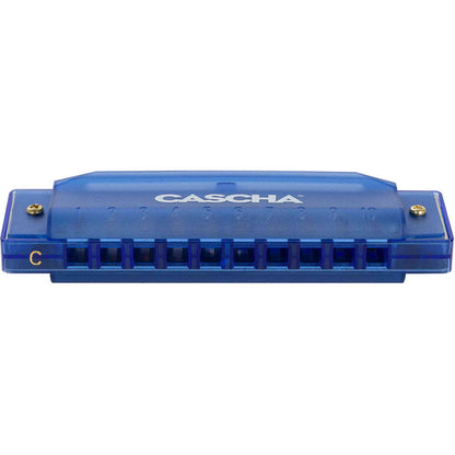 Cascha Fun Series 10-Hole Diatonic Harmonica - Transparent Blue - Key of C