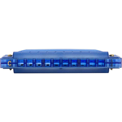 Cascha Fun Series 10-Hole Diatonic Harmonica - Transparent Blue - Key of C