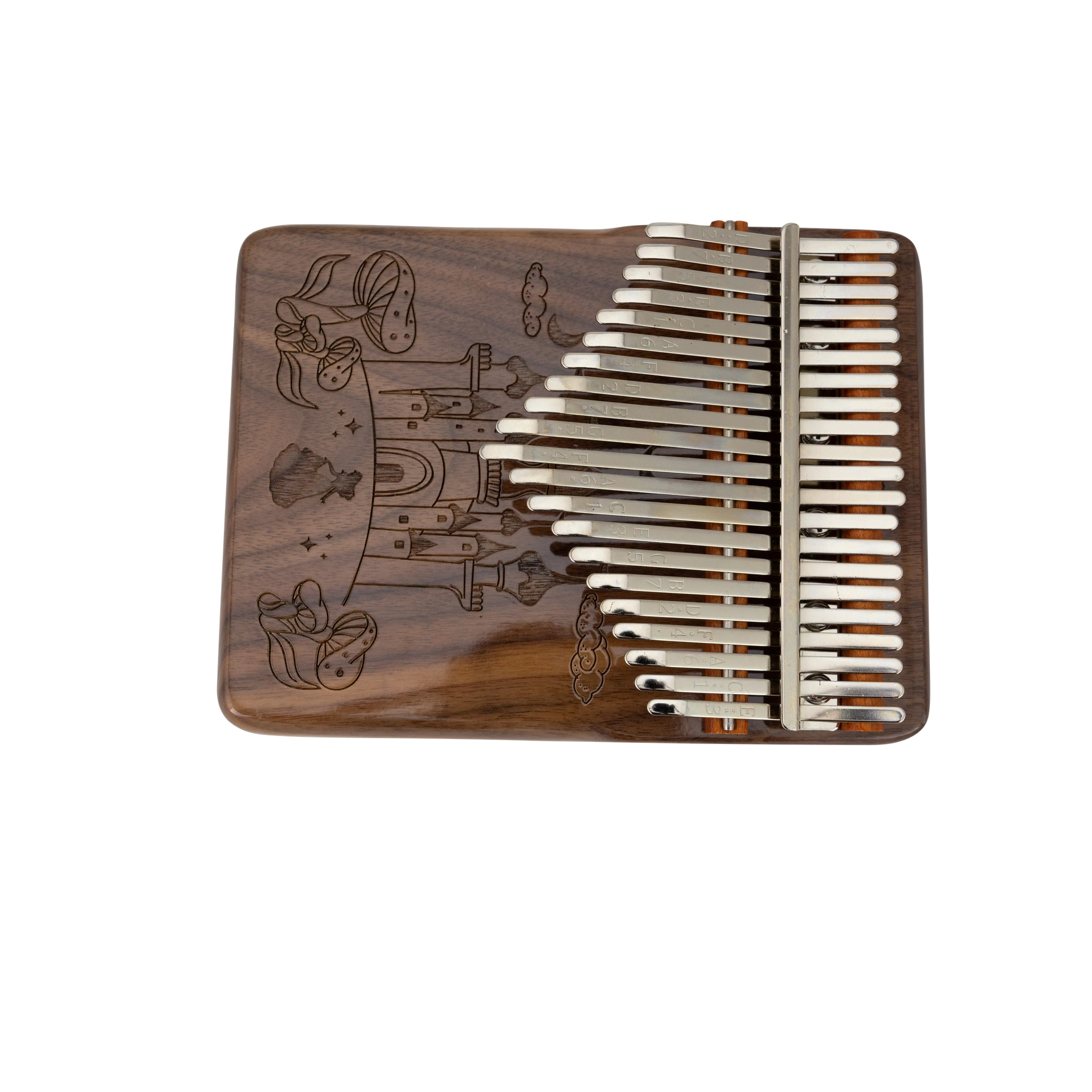 CEGA 21-Key Box Kalimba - Natural Rosewood Finish W/Pattern - Joondalup Music Centre