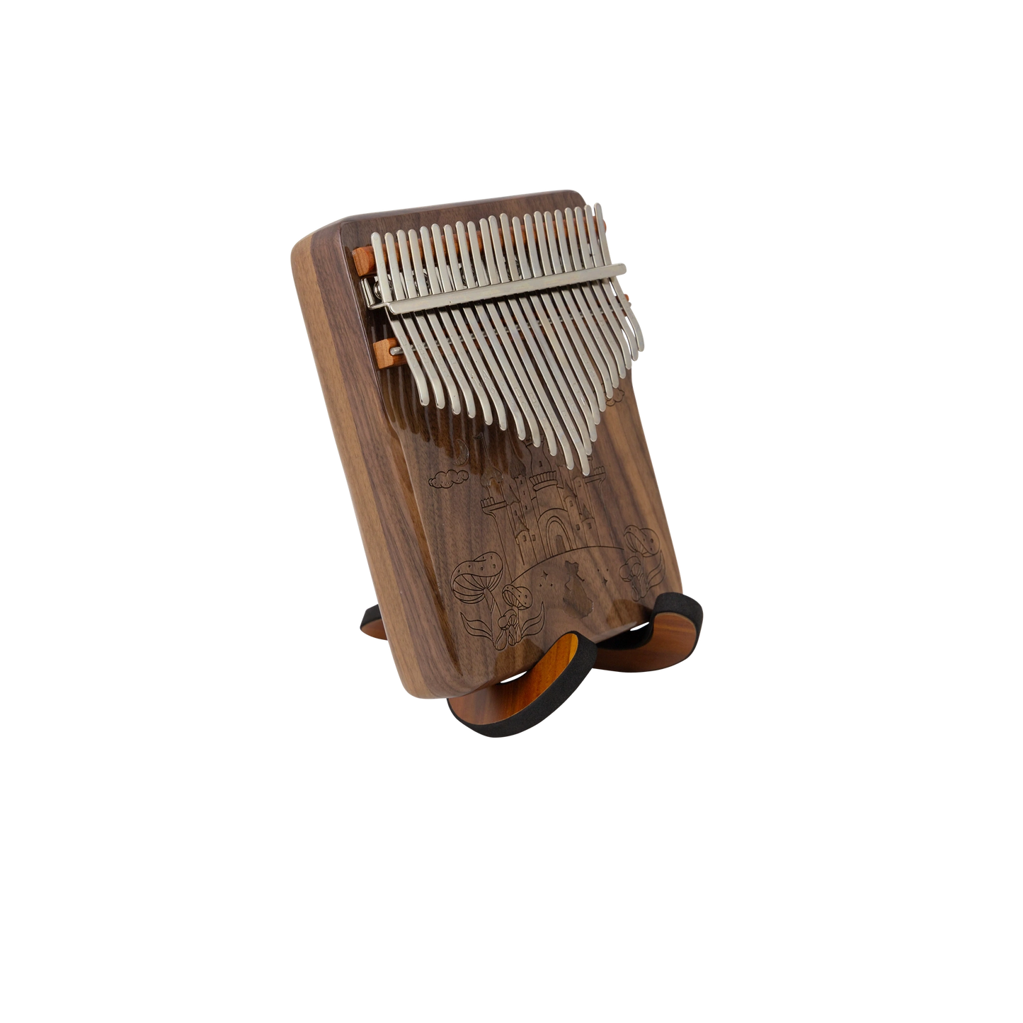 CEGA 21-Key Box Kalimba - Natural Rosewood Finish W/Pattern - Joondalup Music Centre