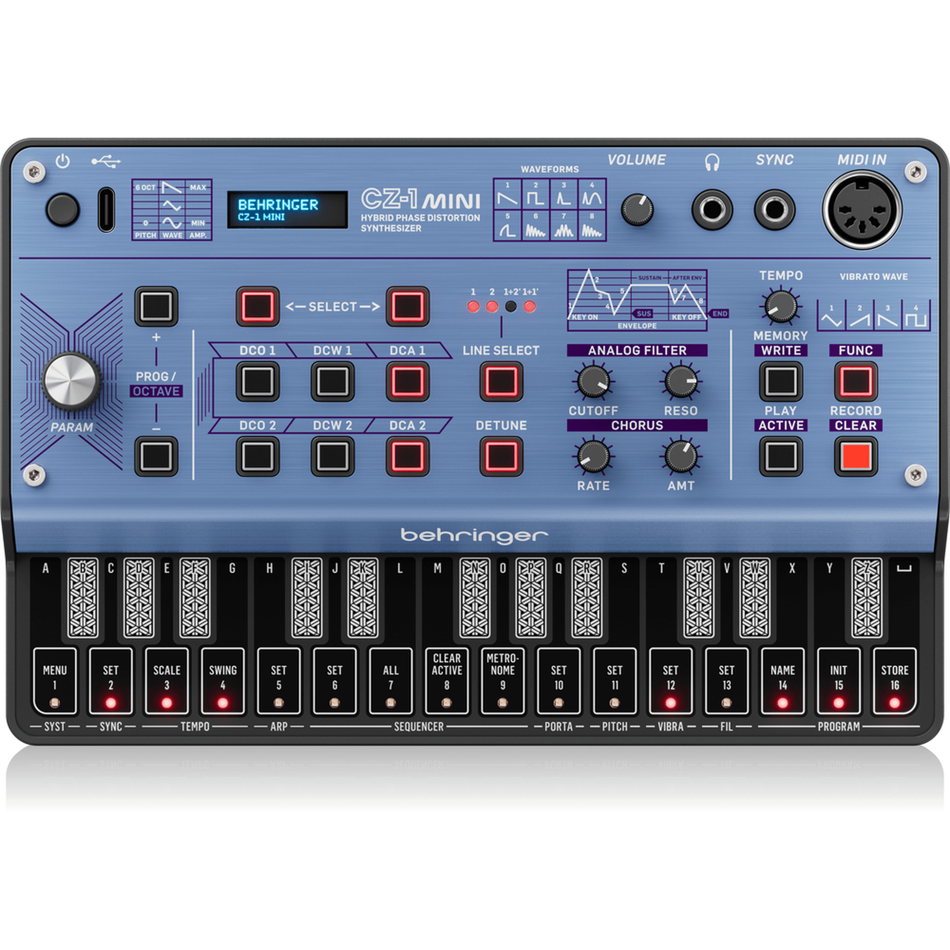 Behringer CZ-1 Mini Synth Front- Perth