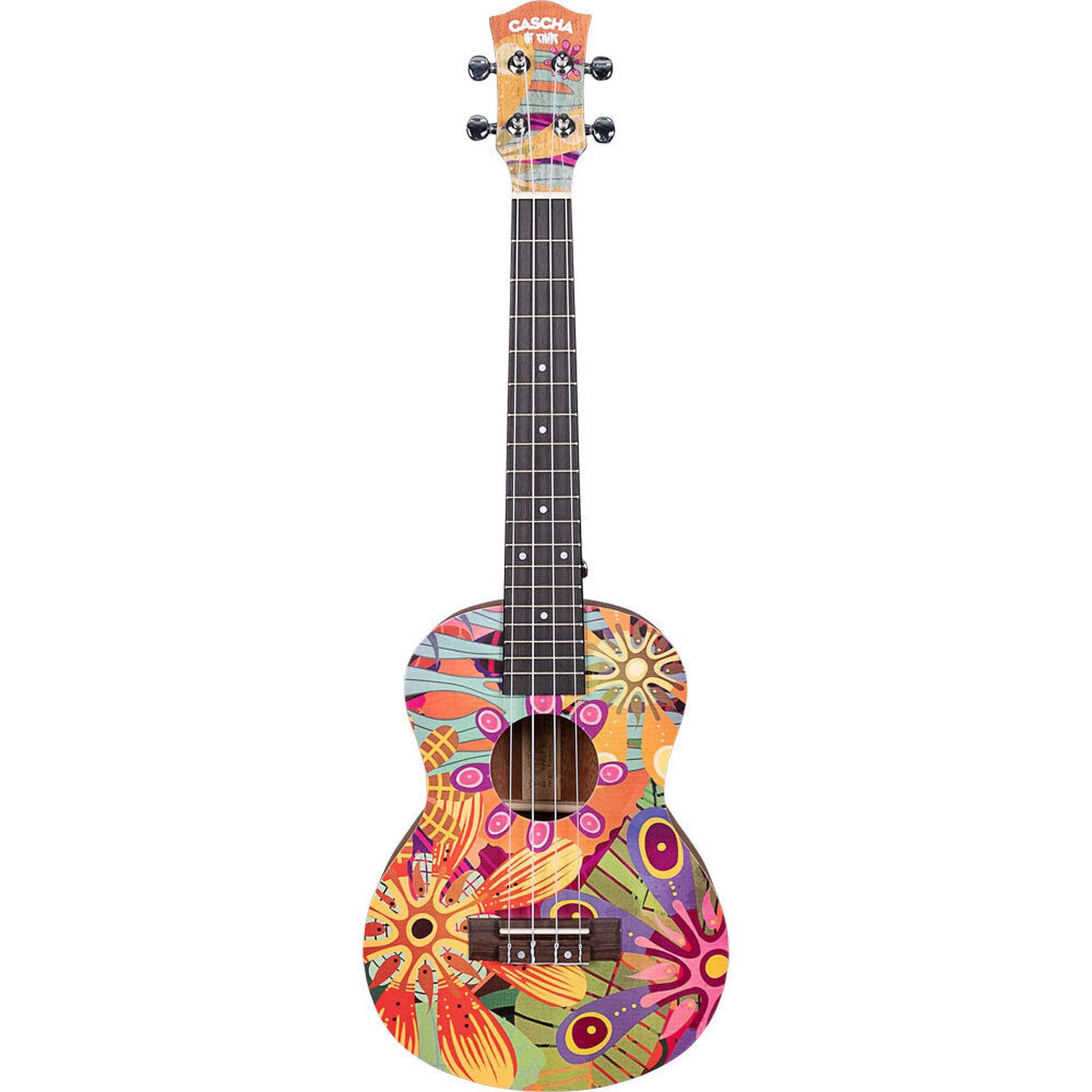 Cascha Art Series Tenor Ukulele with Flowers Design & Bag From Joondalup Music Centre 2