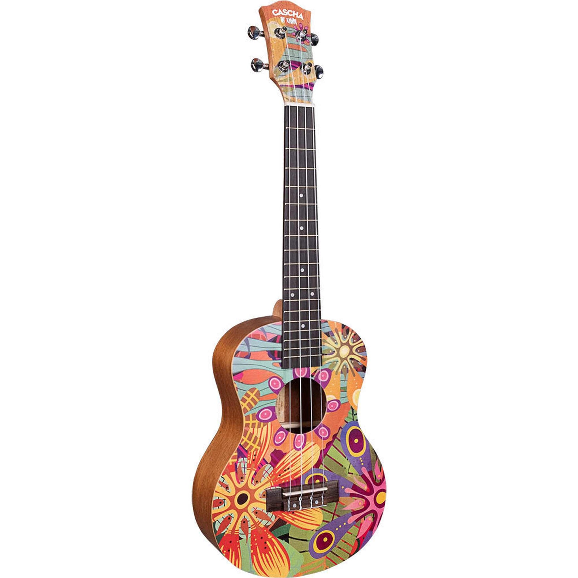 Cascha Art Series Tenor Ukulele with Flowers Design & Bag From Joondalup Music Centre 3