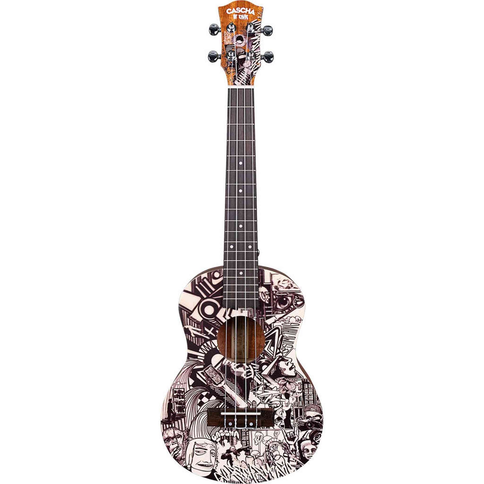 Cascha Art Series Tenor Ukulele with Sketch Design & Bag From Joondalup Music Centre 2