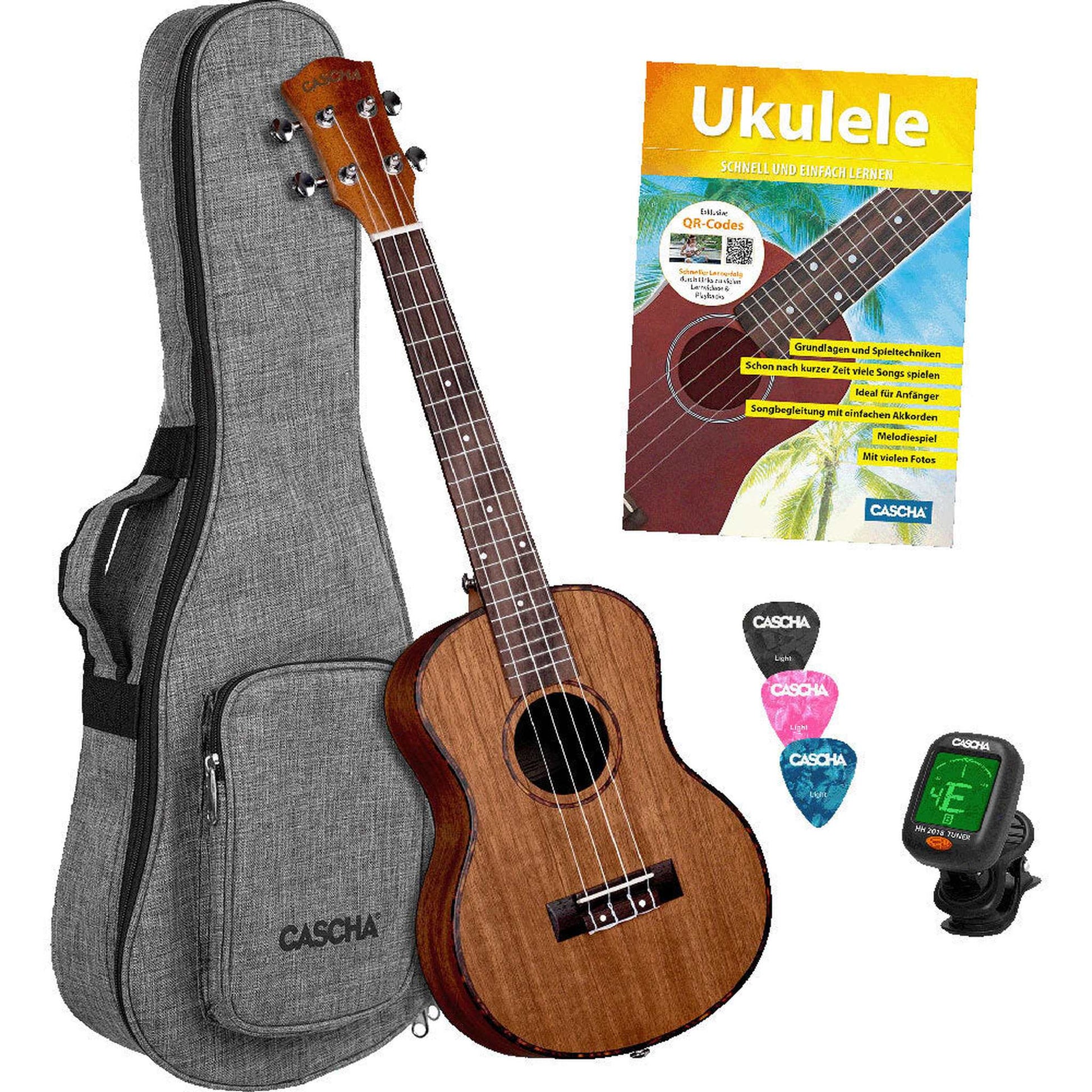 Cascha Mahogany Series Tenor Ukulele Starter Pack From Joondalup Music Centre