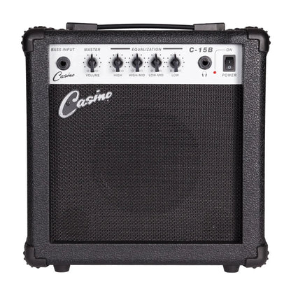 Casino '24 Series' Left Handed Tune-Style Electric Bass Pack - Black