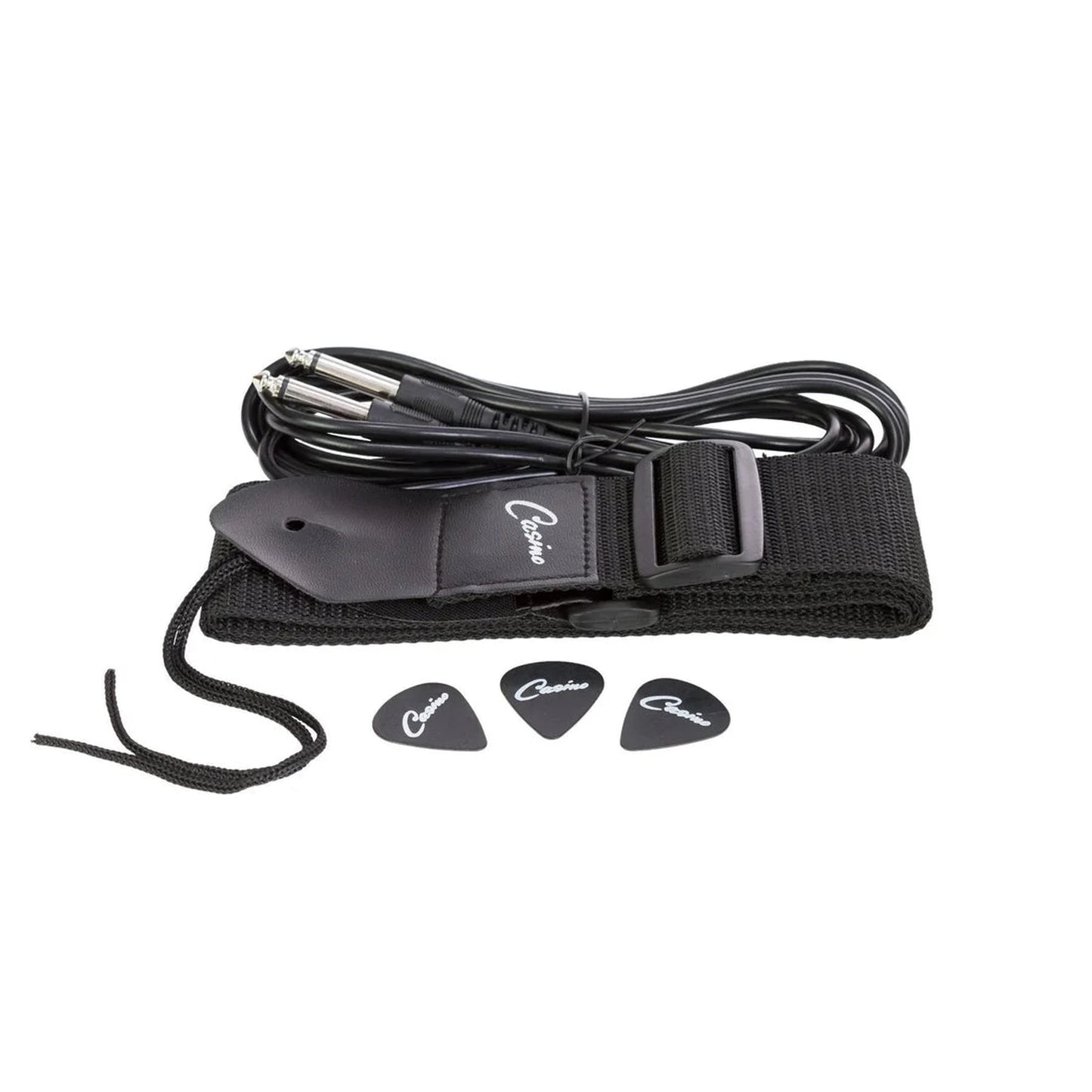 Casino '24 Series' Tune-Style Electric Bass Guitar and 15 Watt Amplifier Pack - Black