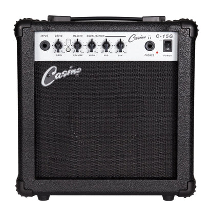 Casino ST-Style Left Handed Electric Guitar Pack - Black