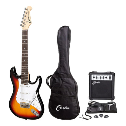 Casino ST-Style Short Scale 3/4 Electric Guitar and 10 Watt Amplifier Pack - Sunburst - ELECTRIC GUITAR - [shop-name]