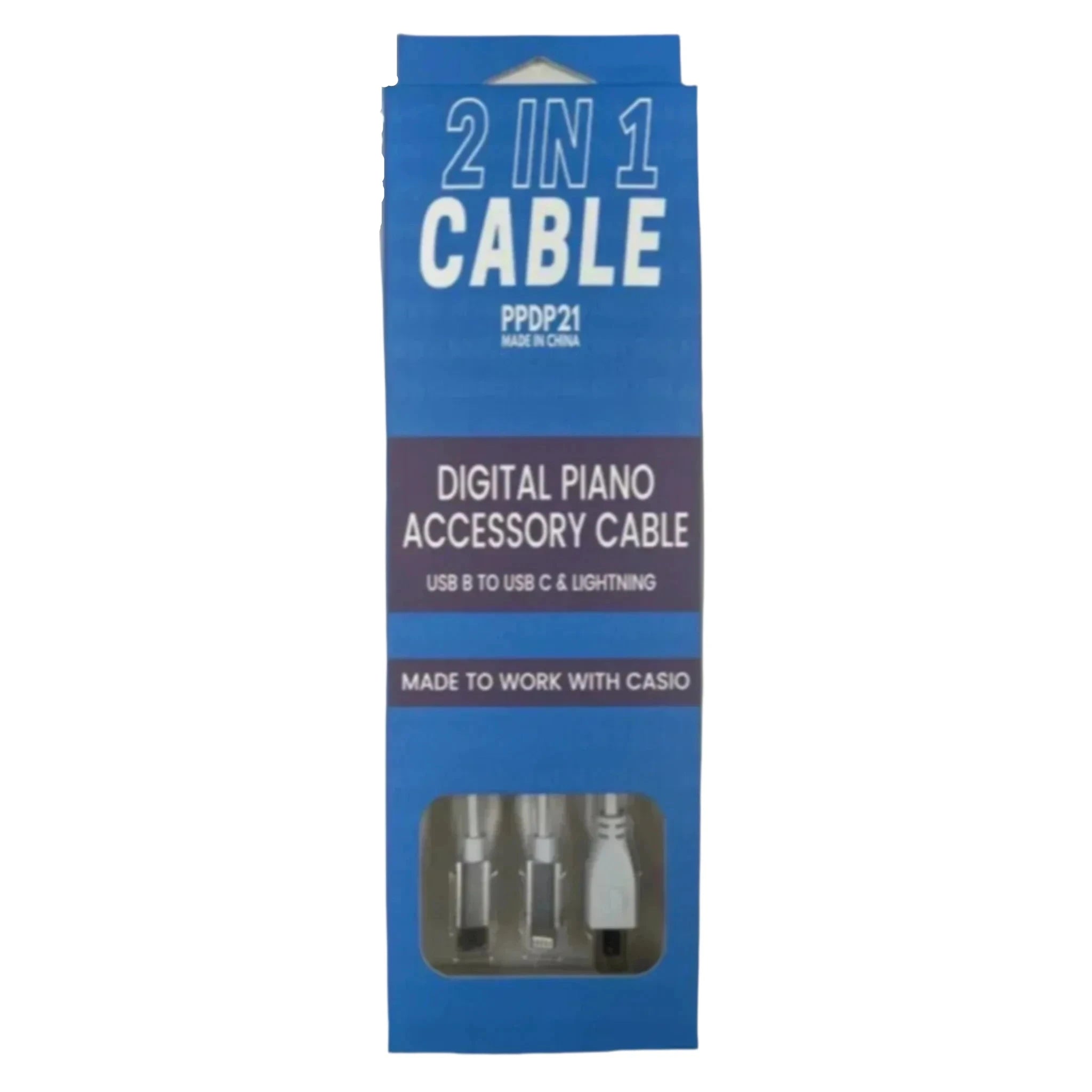 Casio - 2 In 1 USB-USB-C/Lightning Connector - Digital Piano