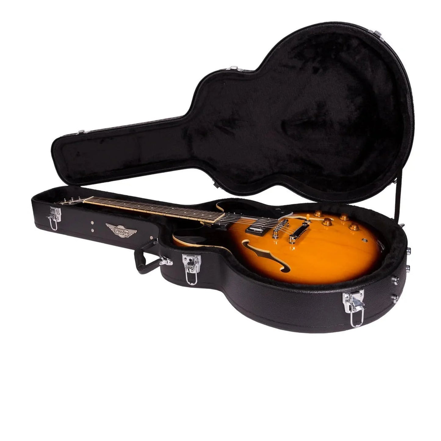Crossfire Standard Shaped 335-Style Electric Guitar Hard Case - Black