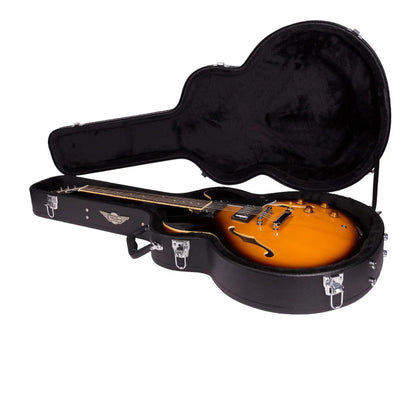 Crossfire Standard Shaped 335-Style Electric Guitar Hard Case - Black