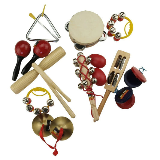 Drumfire Hand Percussion Set with Plastic Carry Tub (10-Piece) - PERCUSSION - [shop-name]