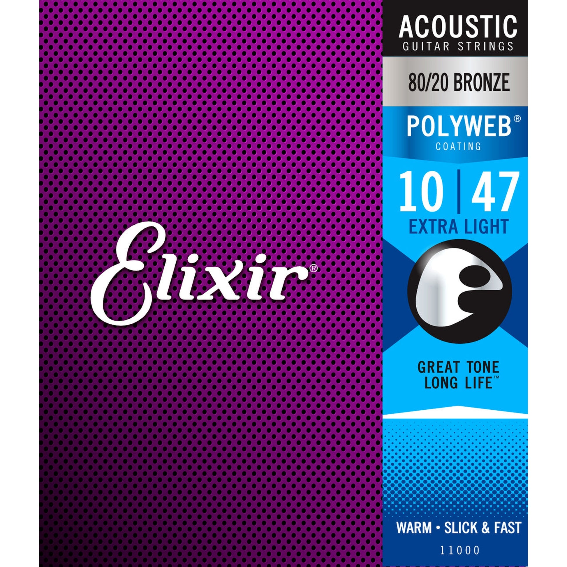 Elixir 11000 Polyweb 80/20 Bronze Extra Light Acoustic Guitar Strings 10-47 - Joondalup Music Centre