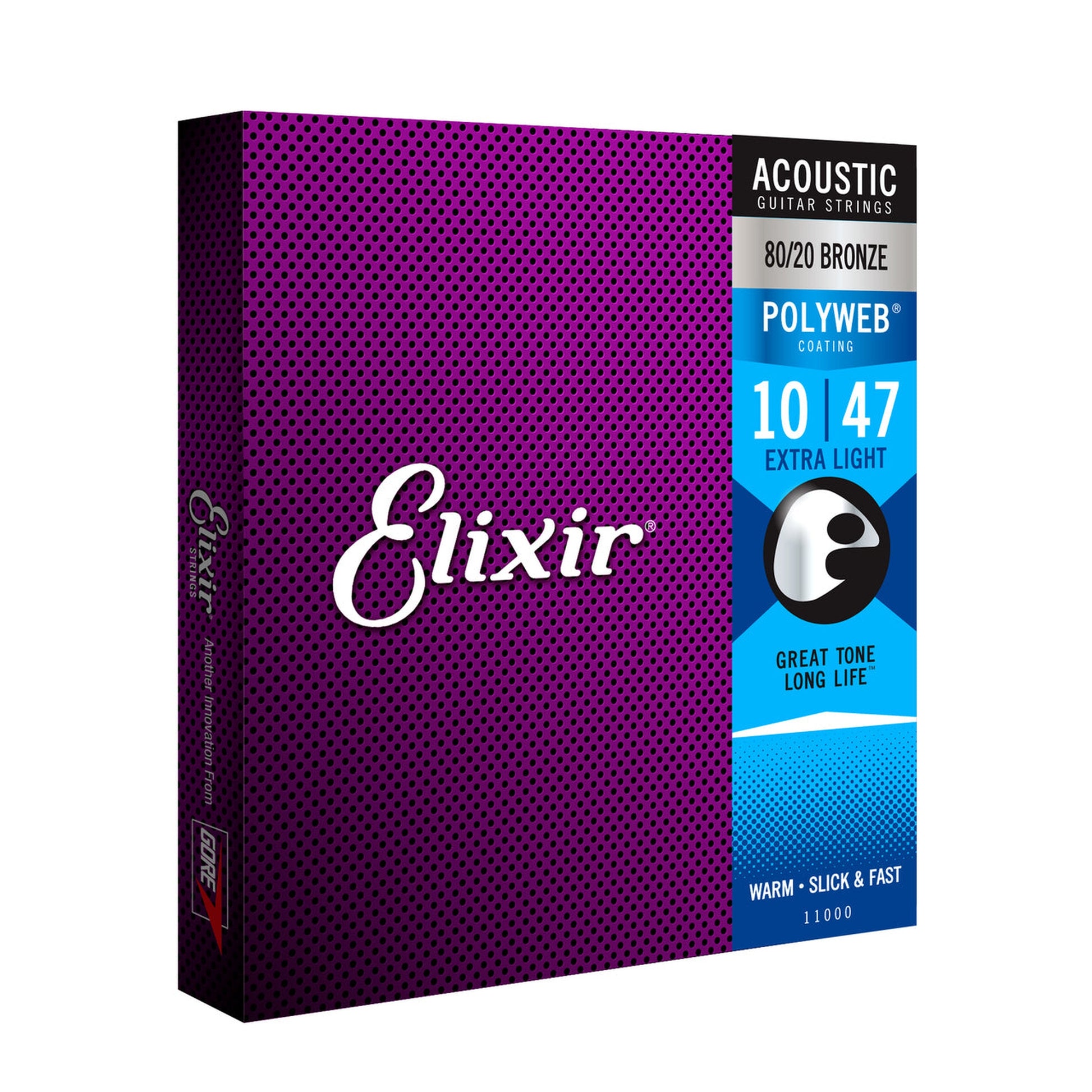 Elixir 11000 Polyweb 80/20 Bronze Extra Light Acoustic Guitar Strings 10-47 - Joondalup Music Centre