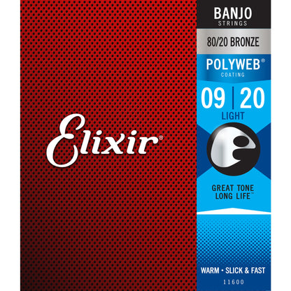 Elixir 11600 Polyweb Banjo Light 9-20 - Joondalup Music Centre