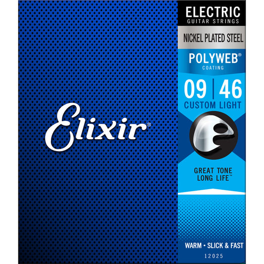 Elixir 12025 Polyweb Custom Light Electric Guitar Strings 9-46 - Joondalup Music Centre