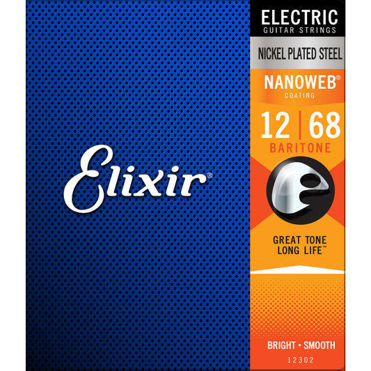 Elixir Nanoweb Baritone Electric Guitar Strings 12-68 - Joondalup Music Centre