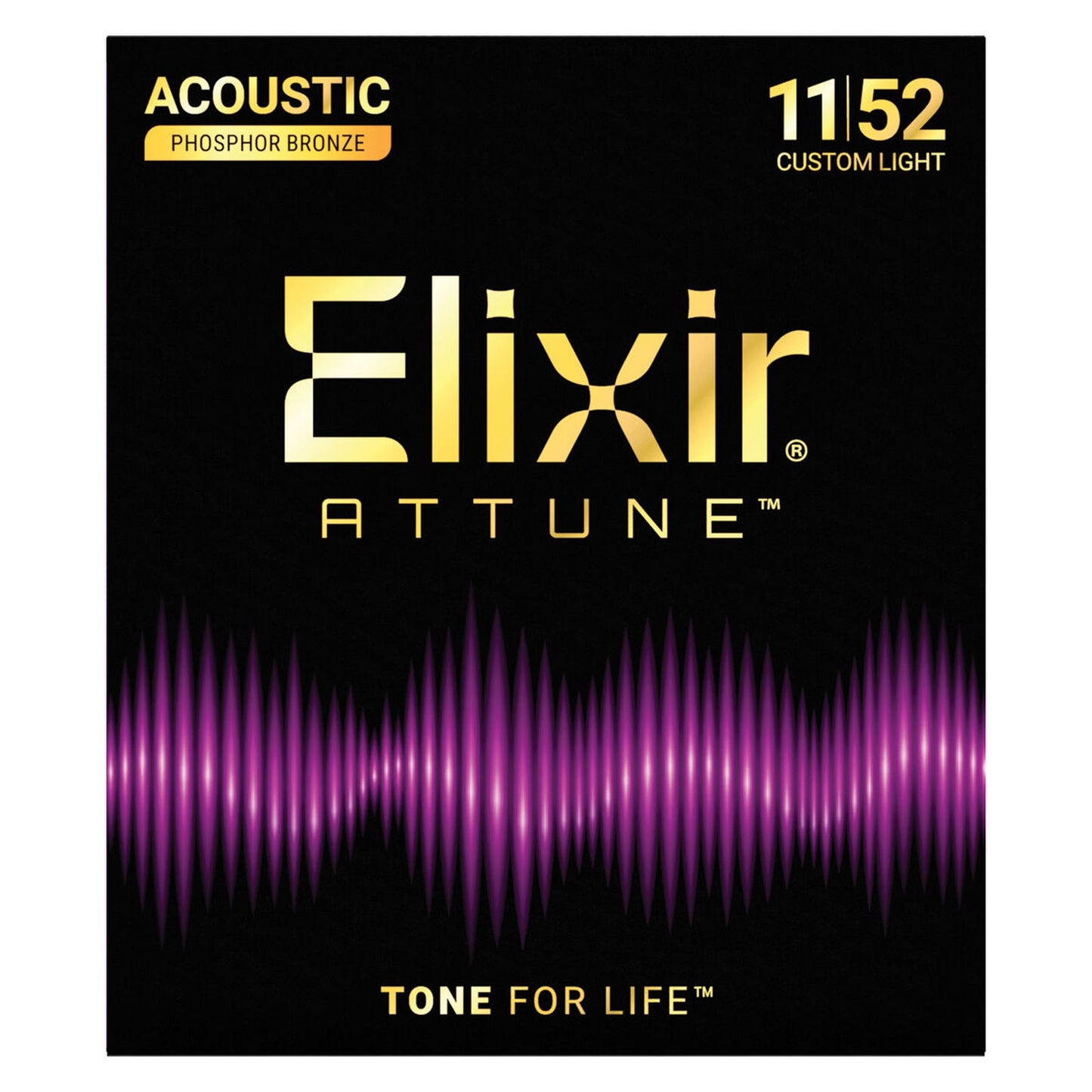 Elixir Attune Phosphor Bronze Custom Light - 11-52
