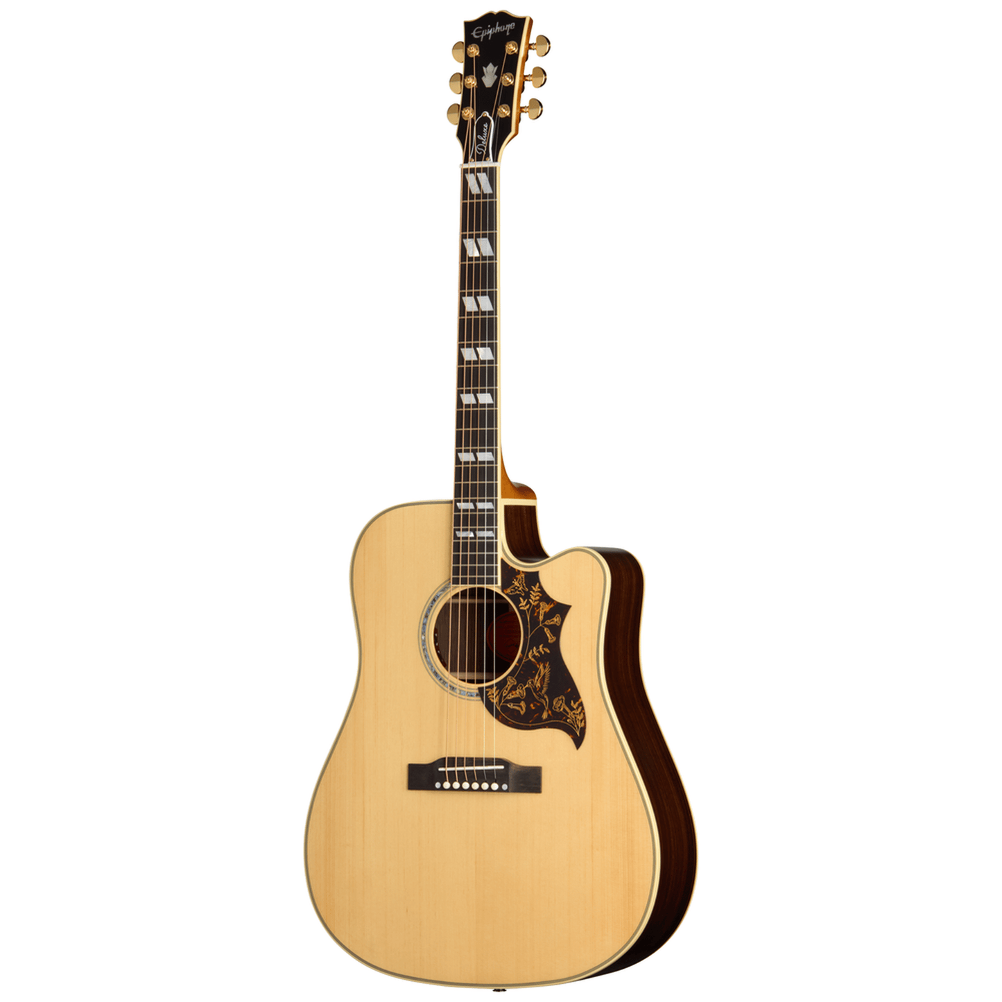 Epiphone Hummingbird Deluxe EC Acoutic Electric Guitar w/case - Natural