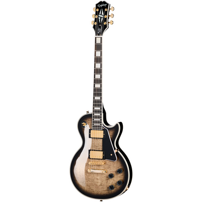Epiphone Les Paul Custom Quilt Electric Guitar - Cobra Burst inc. Bag