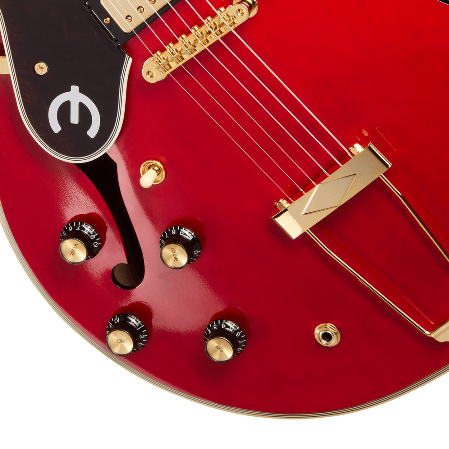 Epiphone Masterbuilt Left Handed Gem Archer Sheraton - Cherry Red