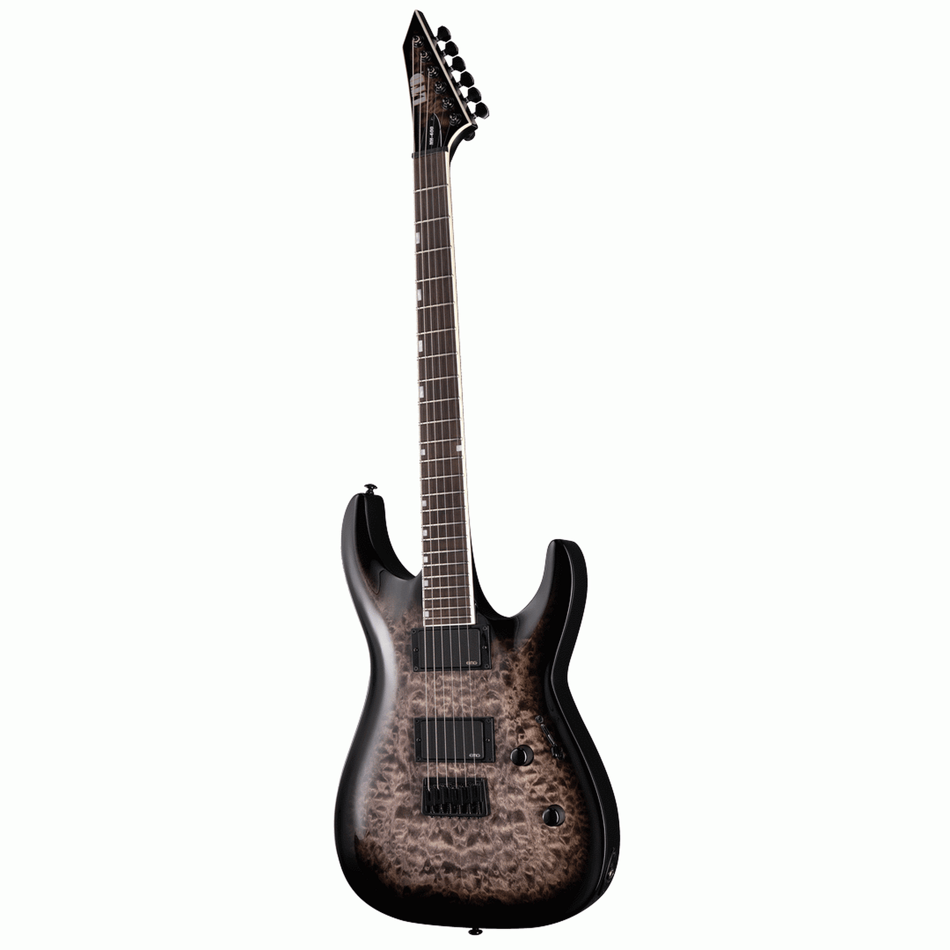 ESP LTD MH-400QM HT Electric Guitar - Black Sunburst 3