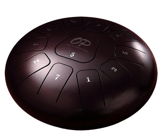 Opus Percussion 12" Metal 11-Note Standard Carves Style Tongue Drum - Black