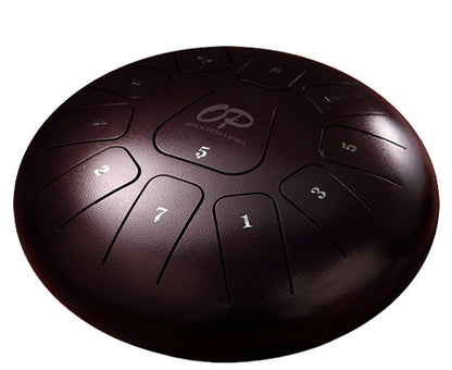 Opus Percussion 12" Metal 11-Note Standard Carves Style Tongue Drum - Black