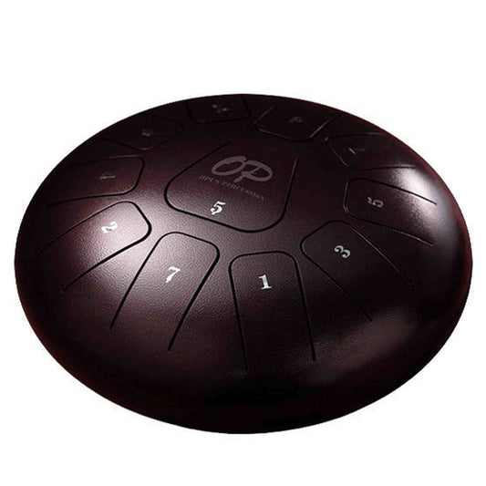 Opus Percussion 12" Metal 11-Note Standard Carves Style Tongue Drum - Black