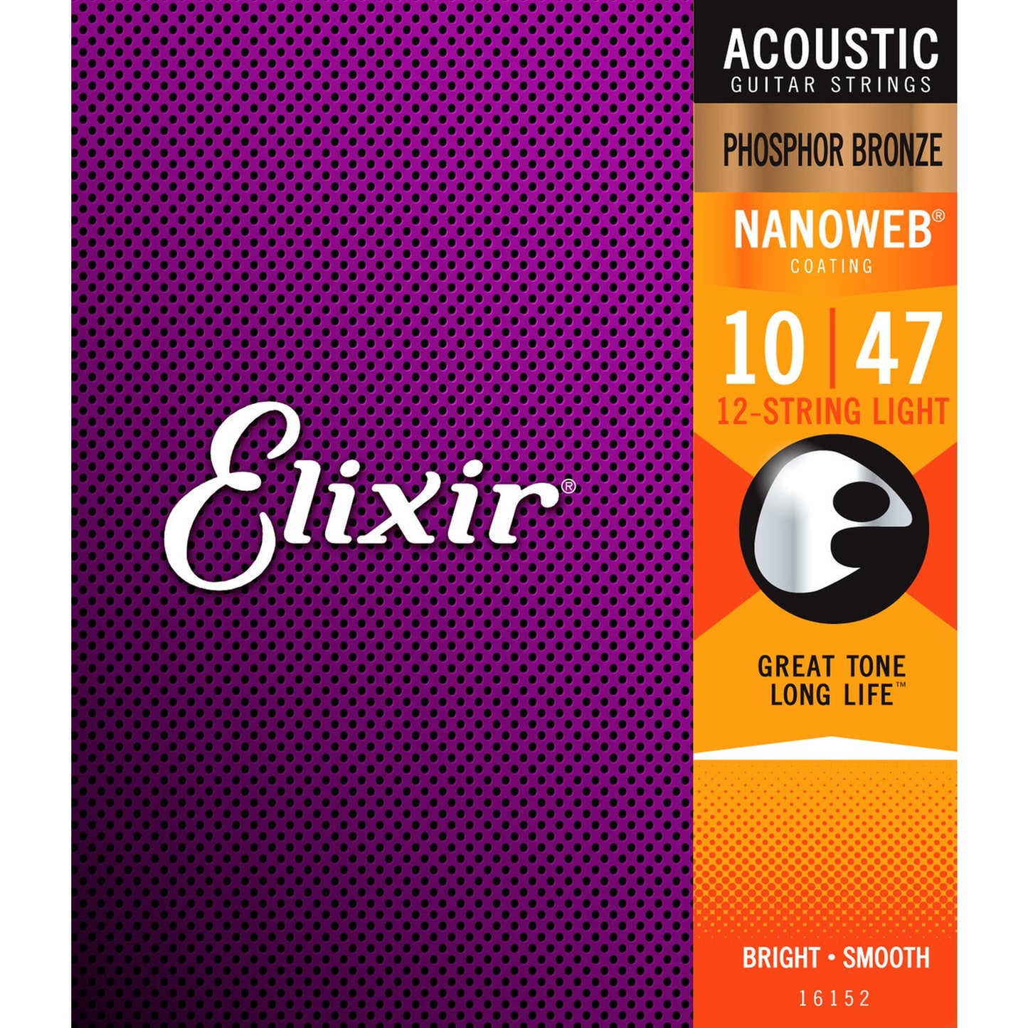 Elixir Nanoweb Phosphor Bronze Light 12-String Acoustic Guitar Strings - 10-47 from Joondalup Music Centre