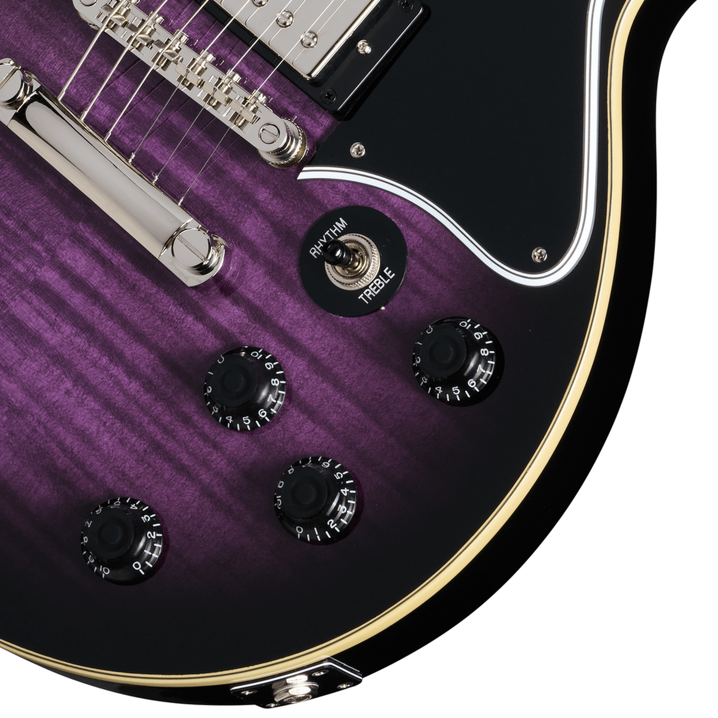 Epiphone Les Paul Special Double Cut Figured Electric Guitar - Dark Purple Burst 3