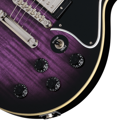 Epiphone Les Paul Special Double Cut Figured Electric Guitar - Dark Purple Burst 3