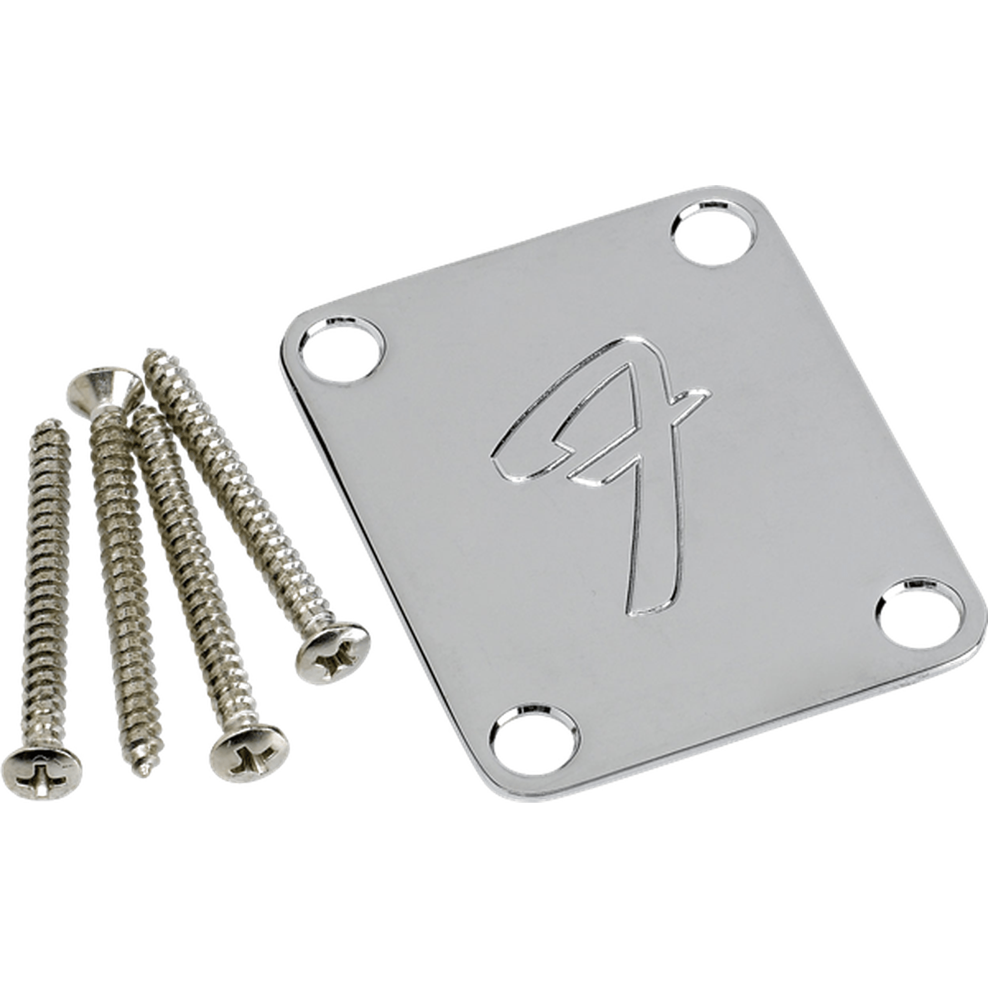 Fender 4-Bolt Vintage-Style Neck Plate "F" (Chrome) from Joondalup Music Centre