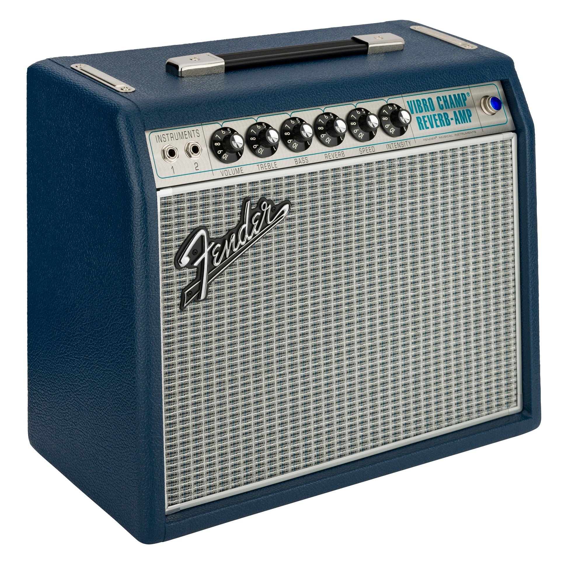 Fender 68 Custom Vibro Champ Reverb Ltd Edition - Navy Blue from Joondalup Music Centre 4