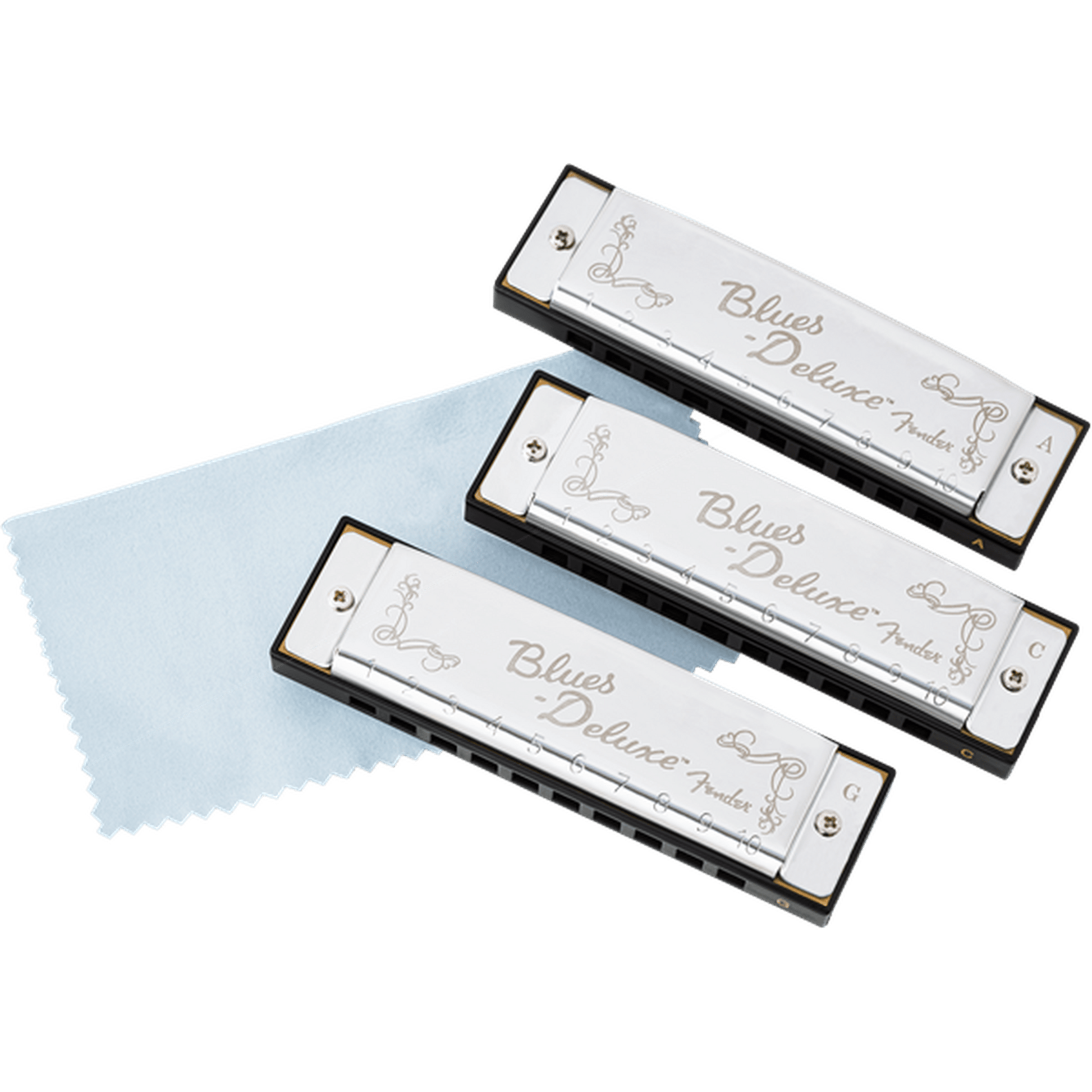 Fender Blues Deluxe Harmonica - 3 Pack w/Case from Joondalup Music Centre 5