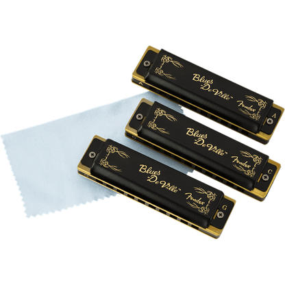 Fender Blues Deville Harmonica 3-Pack w/ Case 4