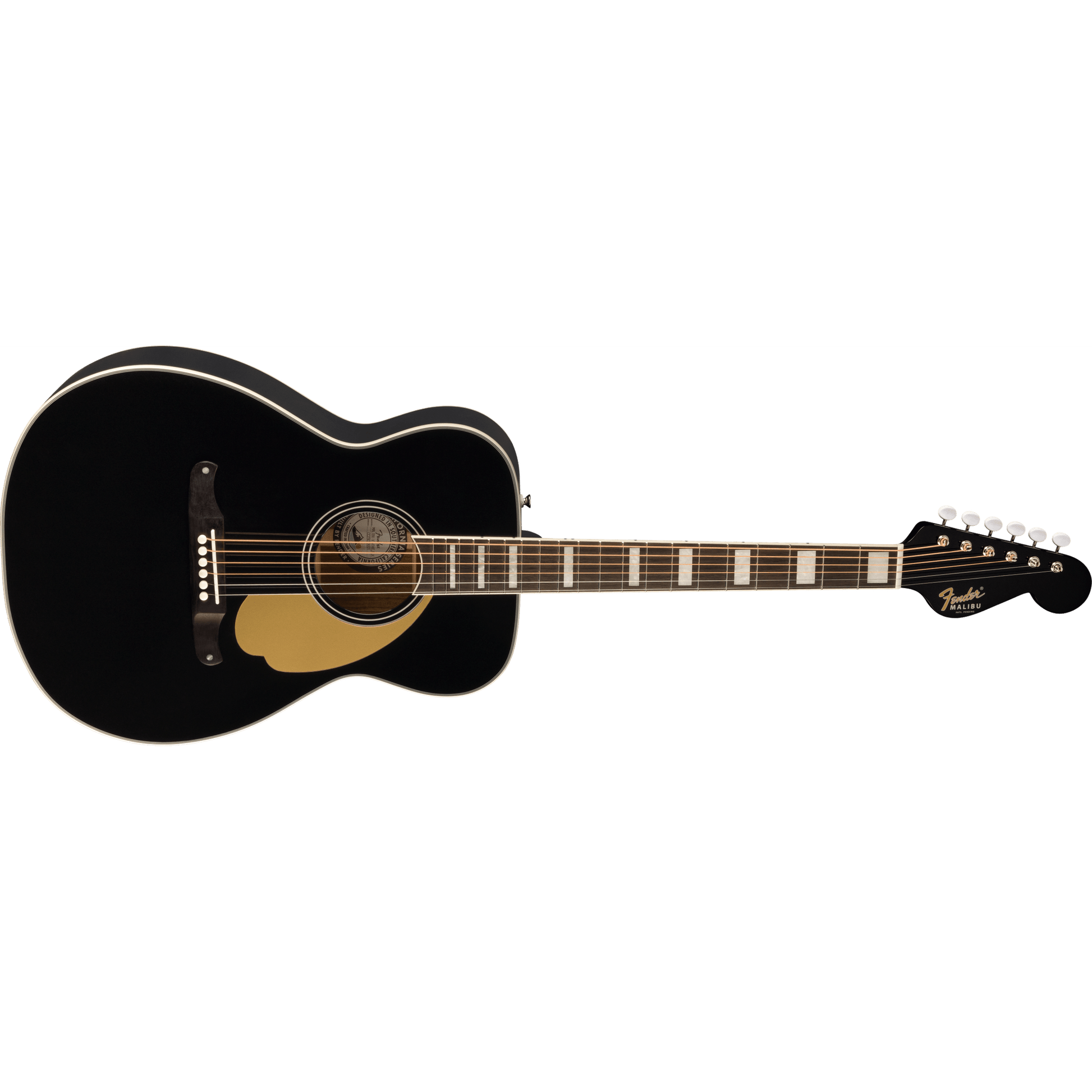 Fender California Vintage Malibu Acoustic Guitar w/Case - Black from Joondalup Music Centre 3