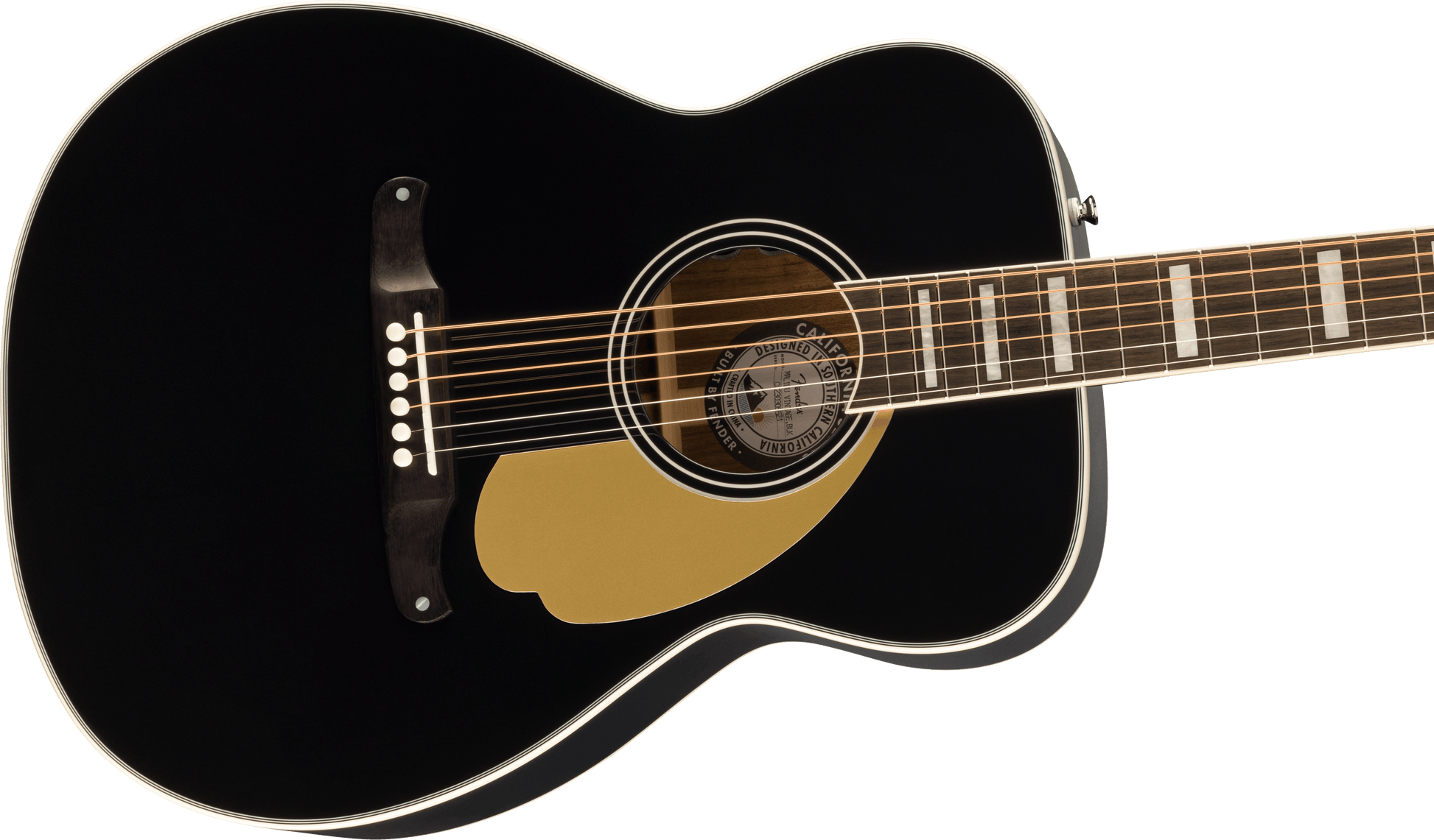 Fender California Vintage Malibu Acoustic Guitar w/Case - Black from Joondalup Music Centre 5