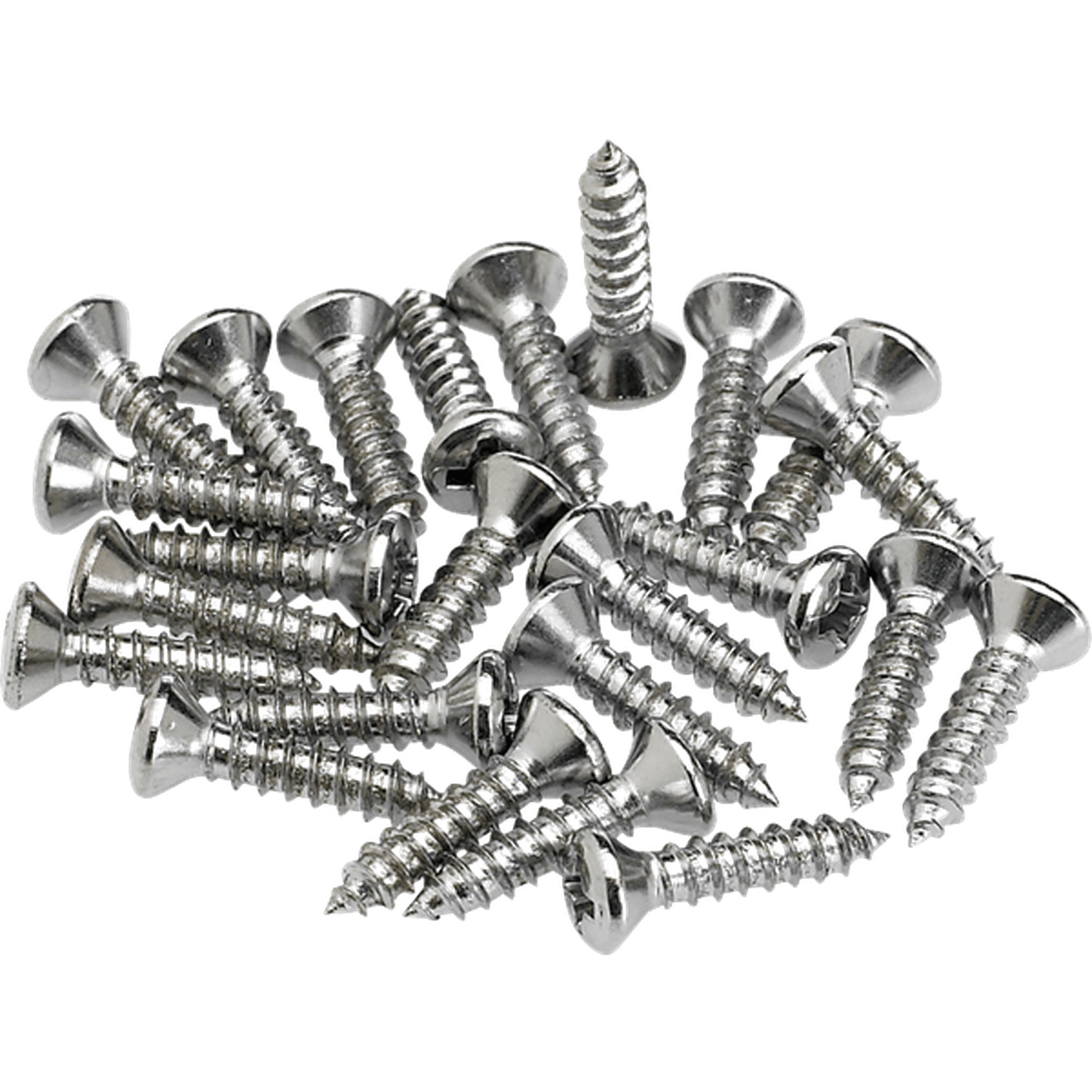 Fender Pickguard/Control Plate Mounting Screws (24) (Chrome) from Joondalup Music Centre