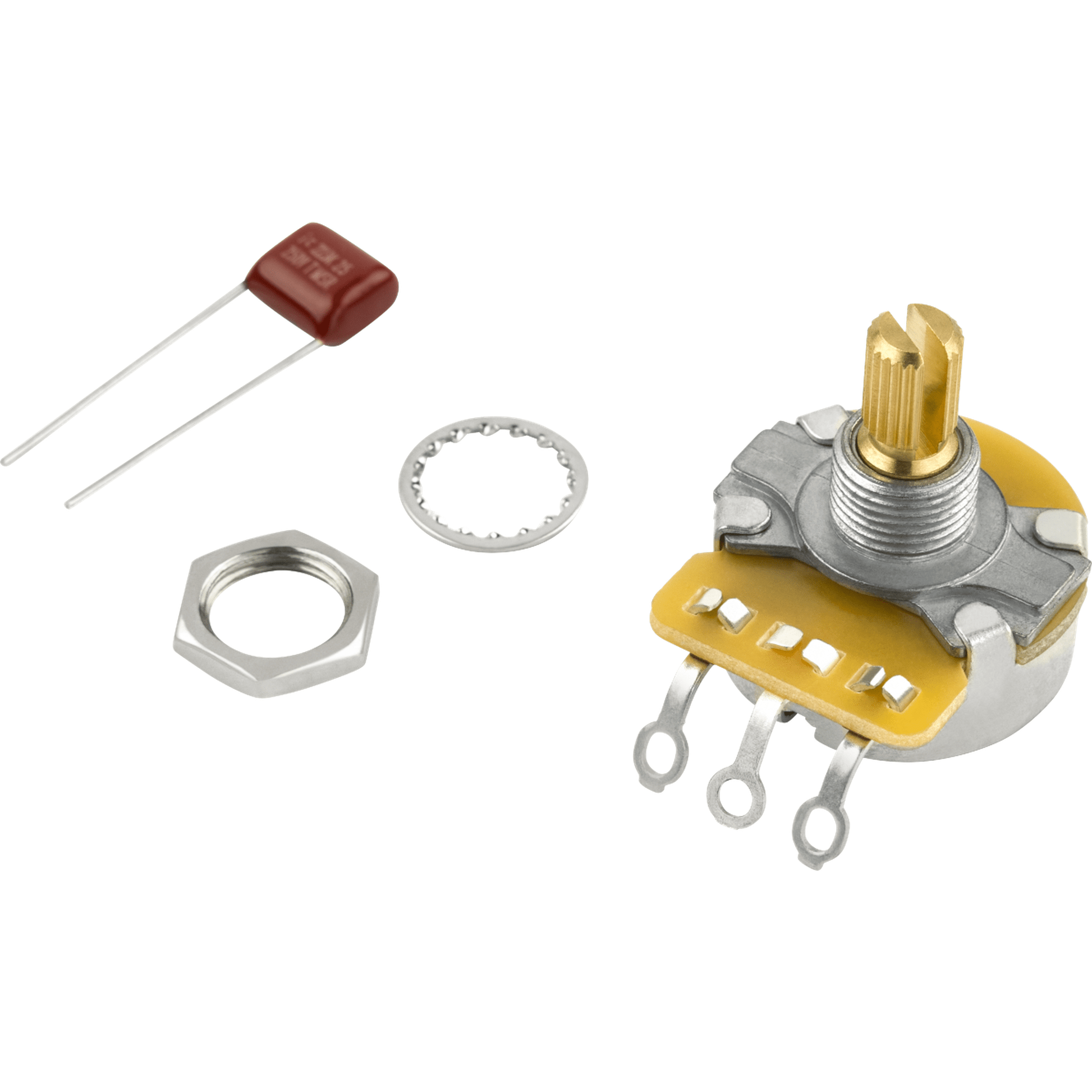 Fender Pure Vintage 250K Split Shaft Potentiometer with Mounting Hardware from Joondalup Music Centre 