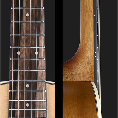 Bromo Appalachia Mini Jumbo Acoustic Guitar fret board