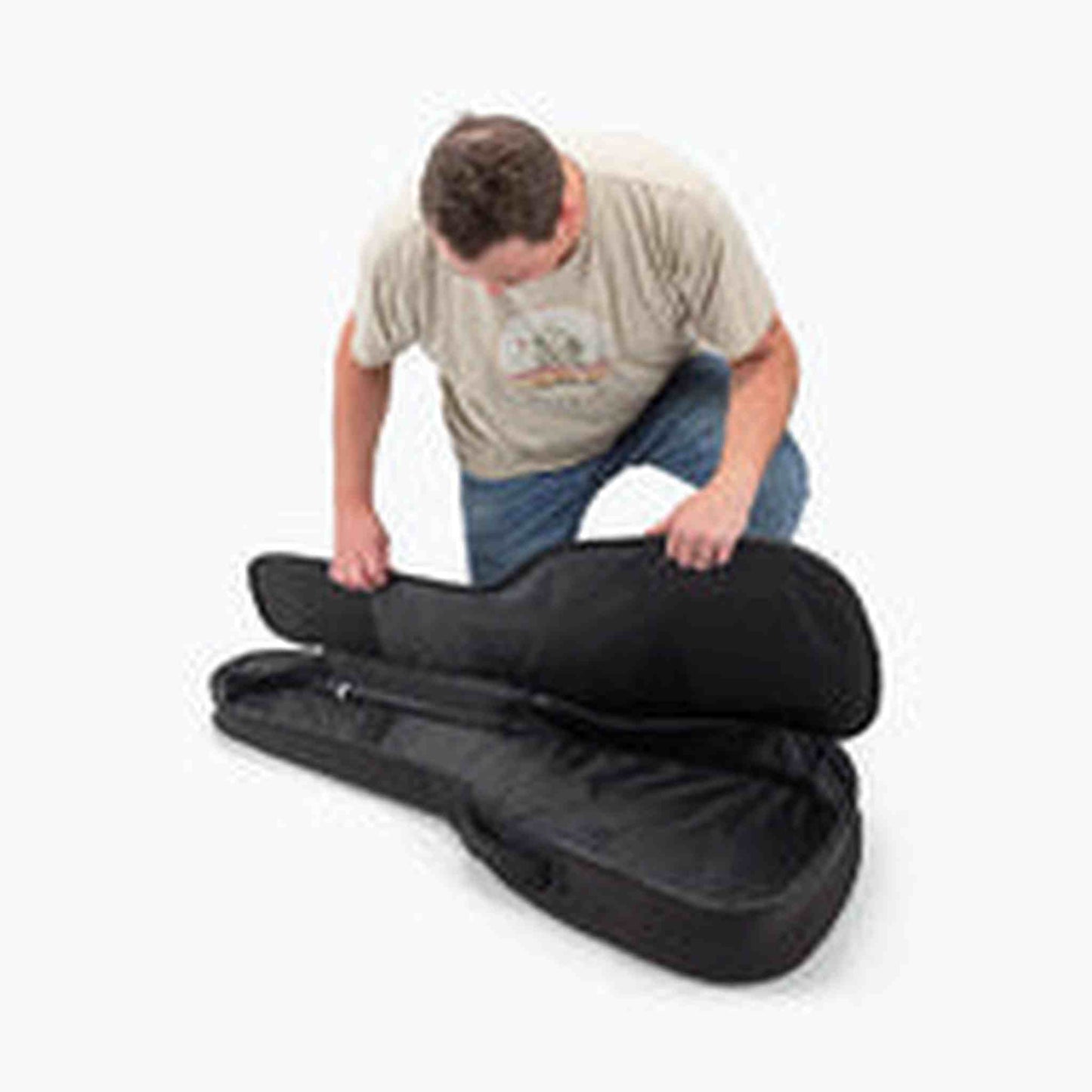 On Stage Adventure Series Acoustic Guitar Gig Bag in Black/Brown