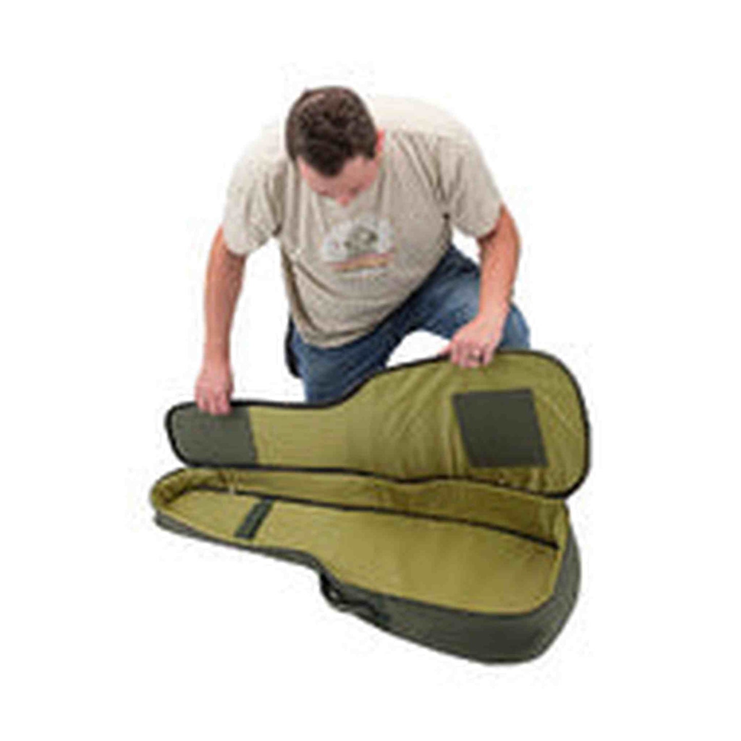 On Stage Adventure Series Acoustic Guitar Gig Bag - Green/Brown