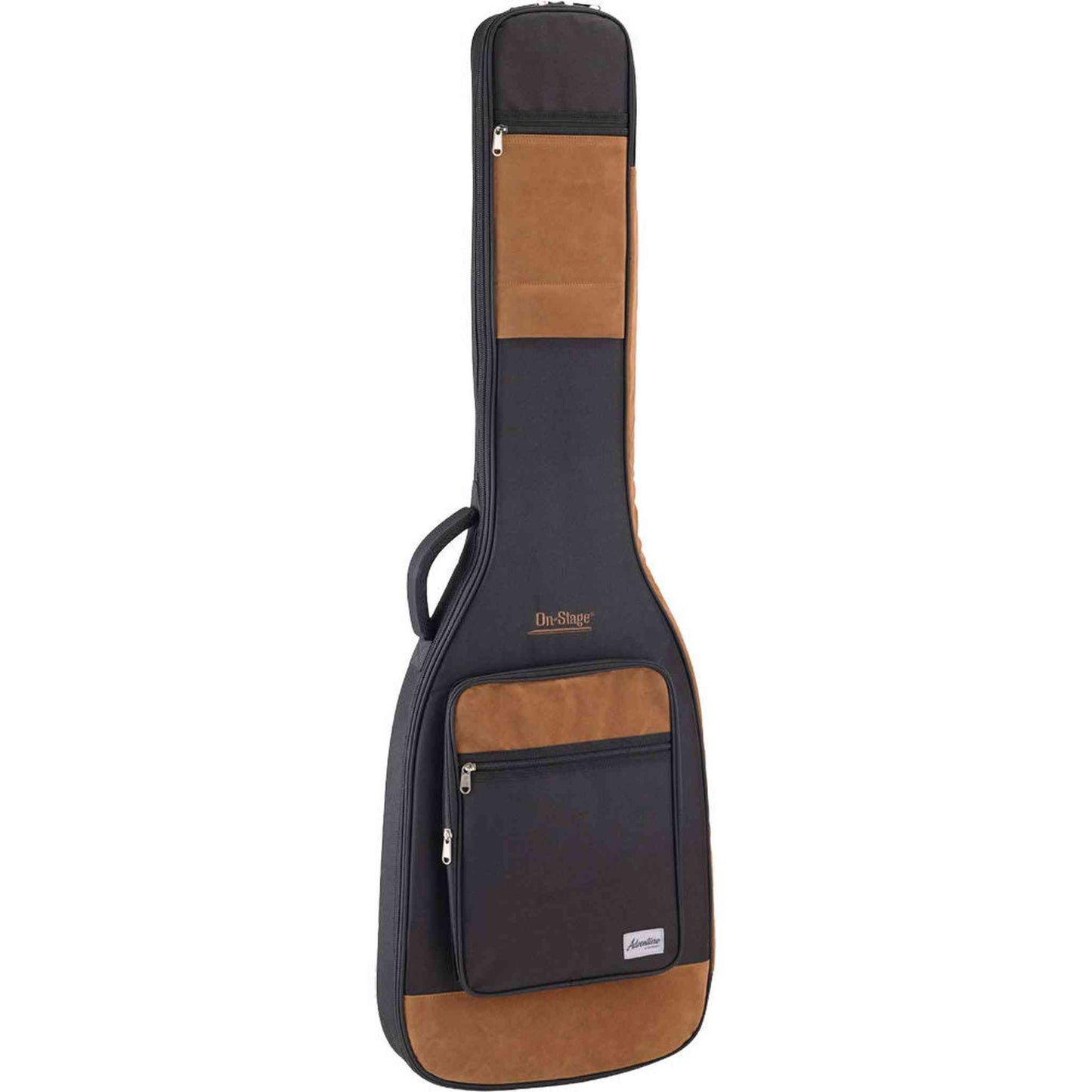 On Stage Adventure Series Electric Bass Guitar Gig Bag - Black/Brown